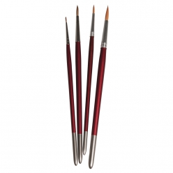 set pinceaux peinture acrylique ou huile 4 pieces