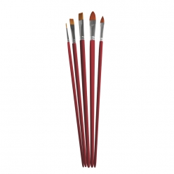 set de pinceaux assortis synthetiques 5 pieces