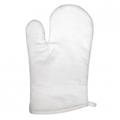 gant de cuisine a decorer 28x16 cm blanc