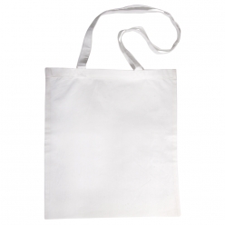 sac en coton anses longues 38x42 cm blanc