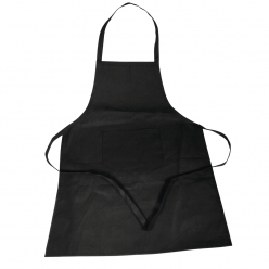 tablier en coton noir 70x95 cm