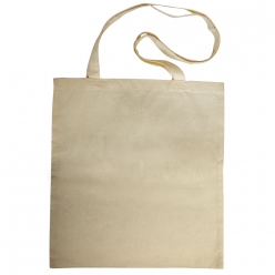 sac coton avec anses longues 42x38 cm nature