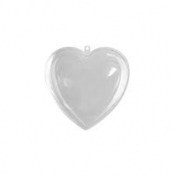 coeur en plastique 2 parties 6 cm