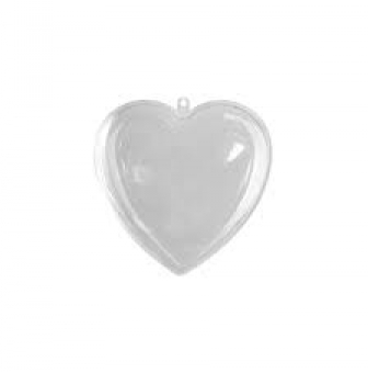 coeur en plastique 2 parties 6 cm