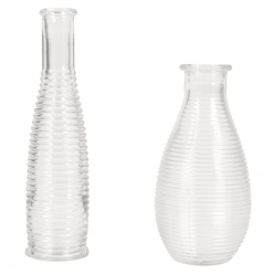 vases a rainures 14 et 18 cm