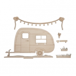 motif de bois caravane