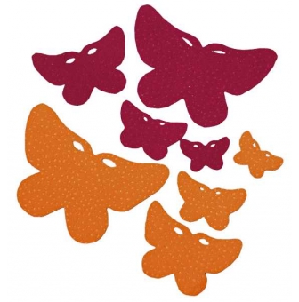papillons en tissu daim 12 pieces