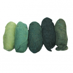 laine vierge mouchetee toison teintes vertes