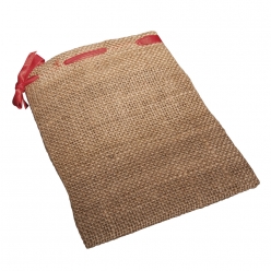sachets jute cordon rouge 14x18 cm 2 pieces