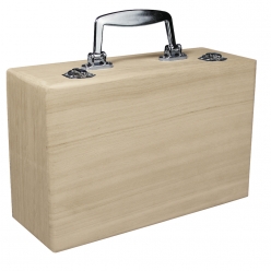 valise en bois 25x16 cm x9 cm
