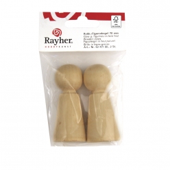 cone pour figurines en bois brut 70 mm x2