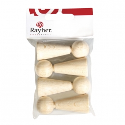 cone pfigurines en bois brut fsc 100
