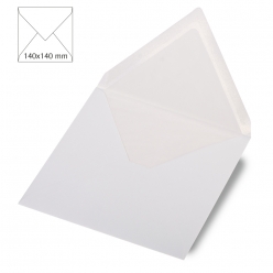 envel carree metallisee 140 mm