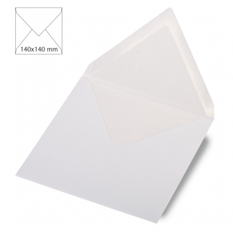 envel carree metallisee 140 mm