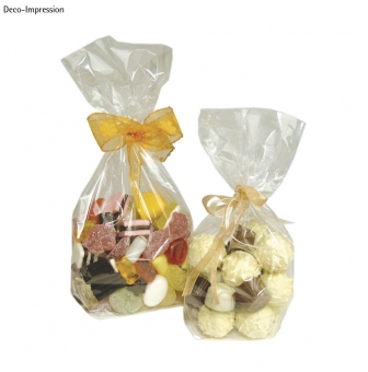 sachets cadeau transparents 10 pieces