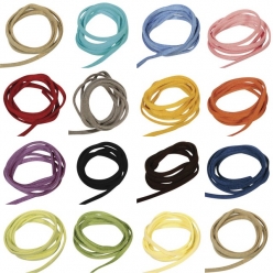 cordon plat en daim largeur 3mm 25 m 16 coloris