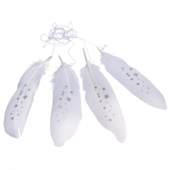 plume decoratives blanche avec etoiles