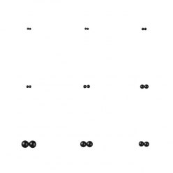 yeux d animaux demi perles noir