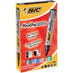 bic marqueur permanent 2000 pointe ogive etui de 4