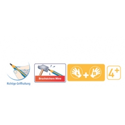 bic kids crayon learner graphite pencil bleu