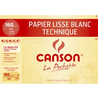 canson papier de dessin technique format a4 160 gm2