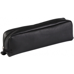 clairefontaine trousse rectangulaire cuir noir vieilli