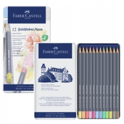 faber castell crayon goldfaber aquarelle boite metal de 12
