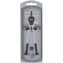 faber castell grand compas argent noir