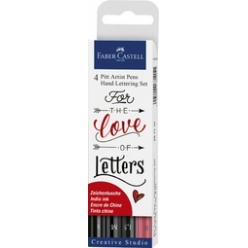 faber castell tuschestift pitt artist pen 4er etui
