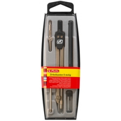 herlitz coffret compas 5 pieces couleur noir