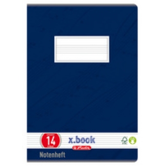 herlitz notenheft xbook din a5 lineatur 14 8 blatt