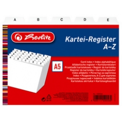 herlitz index alphabetique pp a7 a l italienne blanc