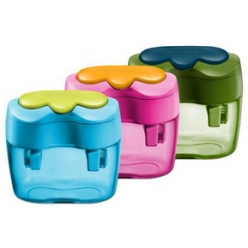 herlitz taille crayons a 2 trous en plastique ovale