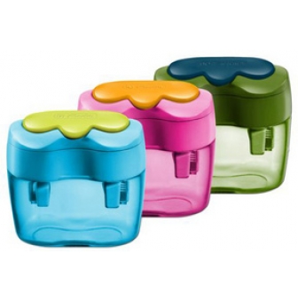 herlitz taille crayons a 2 trous en plastique ovale