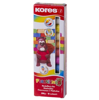 kores boite pliante plastilina 10 coul ds boite pliante