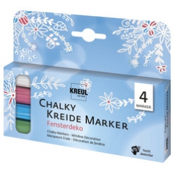 kreul marqueur craie chalky medium kit de 4 decoration de