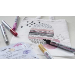 kreul feutre textile glitter set medium de 5