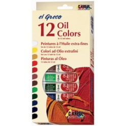 peinture a l huile el greco 12 ml set de 12
