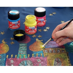 kreul textilfarbe javana glitter creativset 6 x 20 ml
