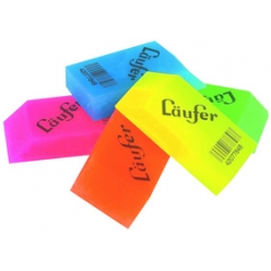 laufer gomme en plastique translucide couleurs assorties