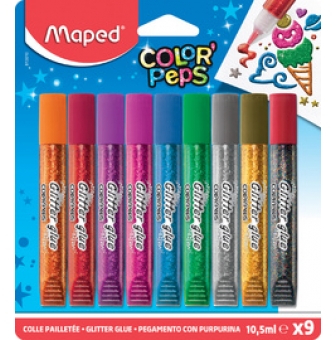 maped glitzerkleber color peps 9 x 105 ml blisterkarte