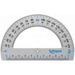 maped rapporteur 180 degres en aluminium 120 mm