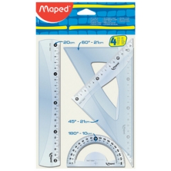 maped kit geometrie medium start 242 4 pieces tranparent