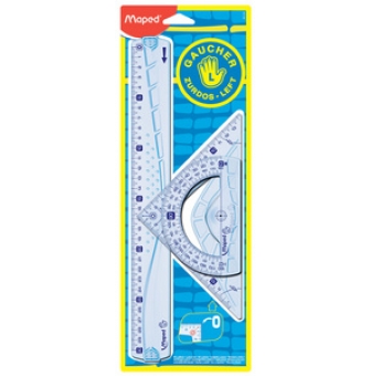 maped kit geometrie pour gauchers 4 pieces transparent