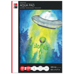 marabu bloc de papier aquarelle aqua pad graphix 220 gm2