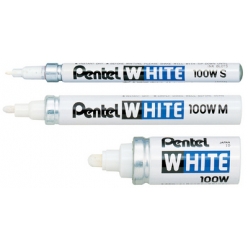 marqueur permanent blanc x100w pointe ogive