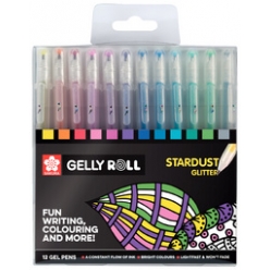 sakura stylo roller encre gel gelly roll stardust etui de 12