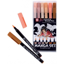 sakura manga set koi coloring brush 6er etui