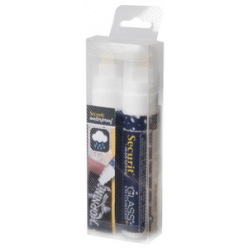 securit kreidemarker waterproof large 2er etui wei