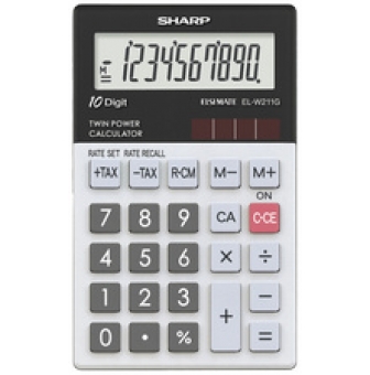 sharp calculatrice de poche modele el w211g gy alimentation